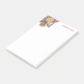 Elegante Sjabloon Pastel Kleuren Waterverf Rozen Post-it® Notes (Schuin)