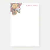 Elegante Sjabloon Pastel Kleuren Waterverf Rozen Post-it® Notes (Voorkant)