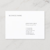 Elegante Sjabloon Professioneel Modern Minimalist Visitekaartje (Achterkant)