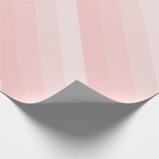 Elegante Sjabloon roze perzik kleur tinten strepen Cadeaupapier (Hoek)
