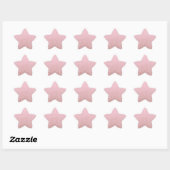 Elegante sjabloon trendy roze goud glittersjabloon ster sticker (Vel)