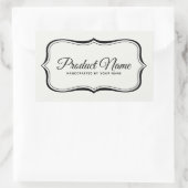 Elegante Sjabloon van het productetiket van de Ran Rechthoekige Sticker (Tas)