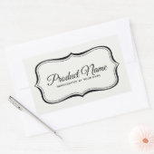 Elegante Sjabloon van het productetiket van de Ran Rechthoekige Sticker (Envelop)