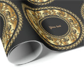 Elegante sjabloon van zwart en goud, cadeaupapier (Rol Hoek)