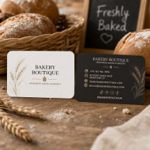 Elegante sjabloon voor bakkerij visitekaartje | Be