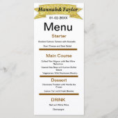 Elegante sjabloon voor dinerpartijmenu menu (Voorkant)