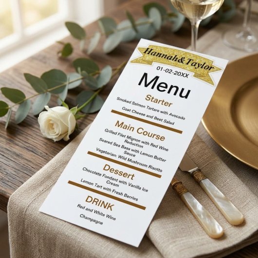 Elegante sjabloon voor dinerpartijmenu menu