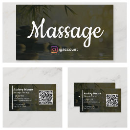 Elegante sjabloon voor massage therapie visitekaartje