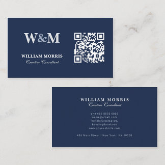 Elegante sjabloon voor QR-code-logo voor bedrijven Visitekaartje