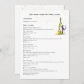 Elegante sjabloon voor tweezijdige MENU wijn kaas Kaart (Voorkant / Achterkant)