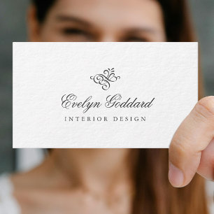 Elegante Sjabloon voor Zakelijke Kaart Script Luxe Visitekaartje