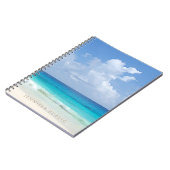 Elegante Sjabloon Waterverf Natuur Zeegezicht Golv Notitieboek (Linkerzijde)