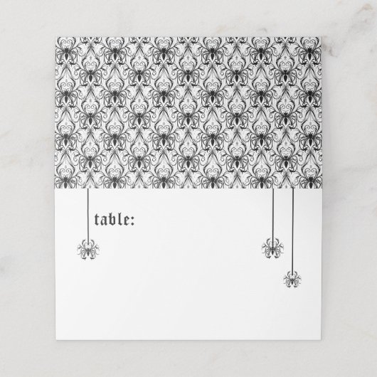 Elegante Skeletons bruiloft Plaatskaartje (Buitenkant ongevouwen)