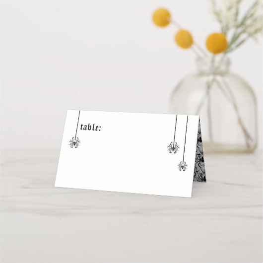 Elegante Skeletons bruiloft Plaatskaartje (Voorkant)