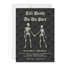 Elegante Skeletons Huwelijksuitnodiging