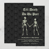 Elegante Skeletons Huwelijksuitnodiging Kaart (Voorkant / Achterkant)