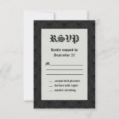 Elegante Skeletons Wedding RSVP Kaart (Voorkant)