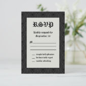 Elegante Skeletons Wedding RSVP Kaart (Staand voorkant)