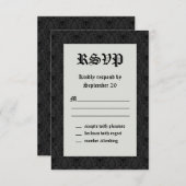 Elegante Skeletons Wedding RSVP Kaart (Voorkant / Achterkant)