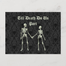 Elegante Skeletons Wedding Save the Date Briefkaart