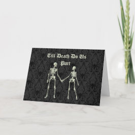 Elegante Skelettenkaart Bedankkaart