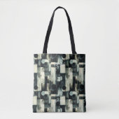 Elegante Skiferblauwe Abstracte Tote Tas Modern (Voorkant)
