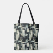 Elegante Skiferblauwe Abstracte Tote Tas Modern (Achterkant)
