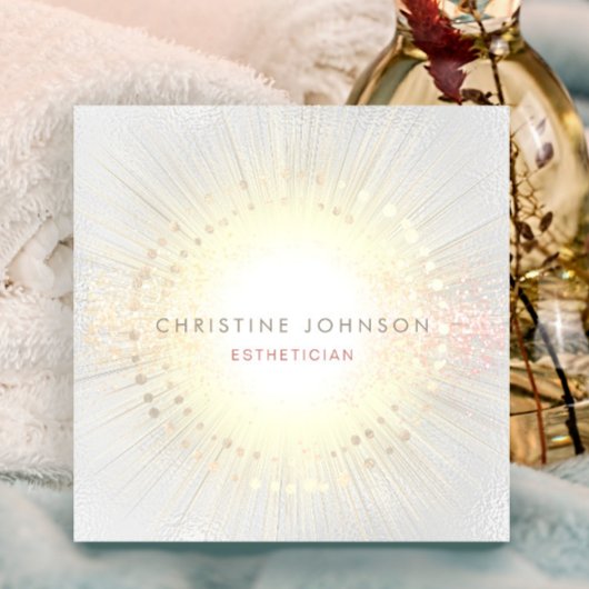 elegante skincare vierkante visitekaartje