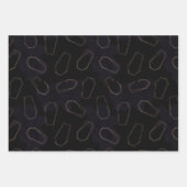 Elegante Skull Rozen Coffin Silver Black Inpakpapier Vel (Voorkant 3)