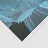 Elegante Sky Blue Afrikaanse vrouw Portret Decoupa Tissuepapier (Detail)