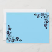 Elegante Sky Blue huwelijksuitnodiging - Romantisc Kaart (Achterkant)