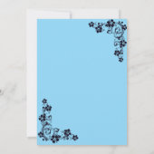 Elegante Sky Blue huwelijksuitnodiging - Romantisc Kaart (Achterkant)