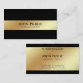 Elegante slanke chique zakelijke moderne gouden lo visitekaartje (Voorkant / Achterkant)