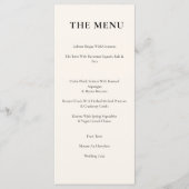 Elegante Slanke Vintage Citrus Fruit Huwelijk Menu (Voorkant)