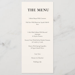 Elegante Slanke Vintage Citrus Fruit Huwelijk Menu