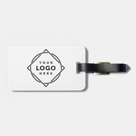 Elegante & Slanke Zwarte QR Code Bagagelabel (Achterkant horizontaal)