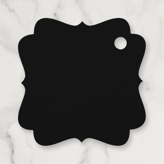 Elegante & Slanke Zwarte QR Code Bedankjes Labels (Achterkant)