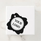 Elegante & Slanke Zwarte QR Code Bedankjes Labels (In situ)