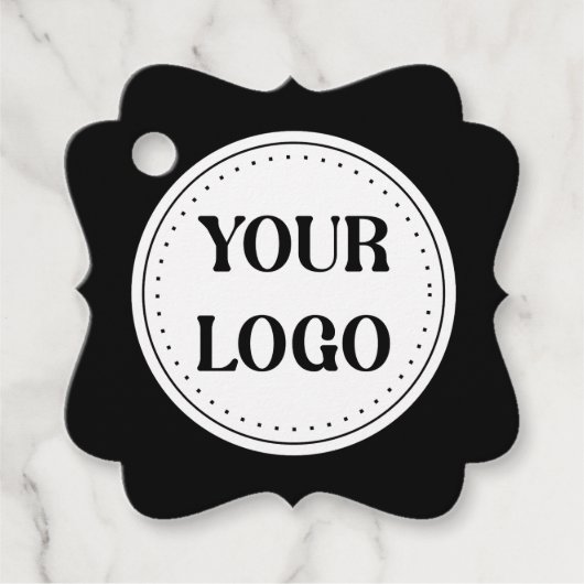 Elegante & Slanke Zwarte QR Code Bedankjes Labels (Voorkant)