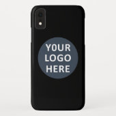 Elegante & Slanke Zwarte QR-code Case-Mate iPhone Case (Achterkant)