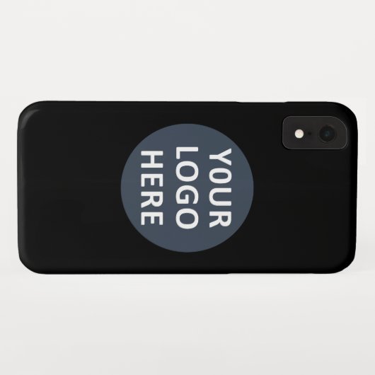 Elegante & Slanke Zwarte QR-code Case-Mate iPhone Case (Achterkant (horizontaal))