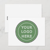 Elegante & Slanke Zwarte QR Code Feestdagenkaart (Voorkant / Achterkant)