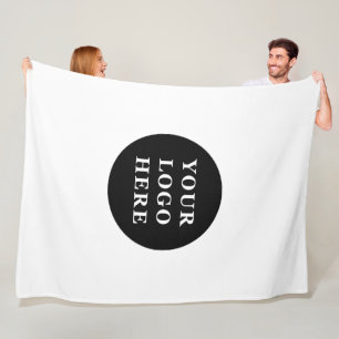 Elegante & Slanke Zwarte QR Code Fleece Deken
