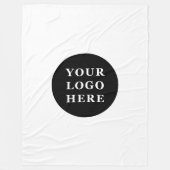 Elegante & Slanke Zwarte QR Code Fleece Deken (Voorkant)