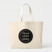 Elegante & Slanke Zwarte QR Code Grote Tote Bag (Voorkant)