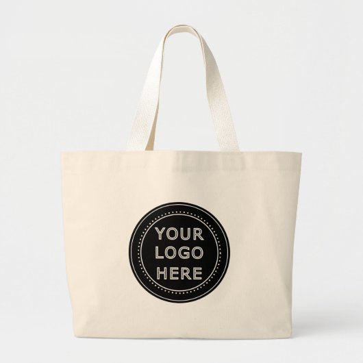 Elegante & Slanke Zwarte QR Code Grote Tote Bag (Voorkant)