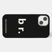 Elegante & Slanke Zwarte QR-code iPhone Hoesje (Achterkant horizontaal)