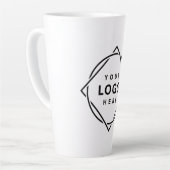 Elegante & Slanke Zwarte QR Code Latte Mok (Linkerhoek)