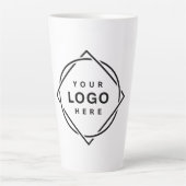 Elegante & Slanke Zwarte QR Code Latte Mok (Voorkant)