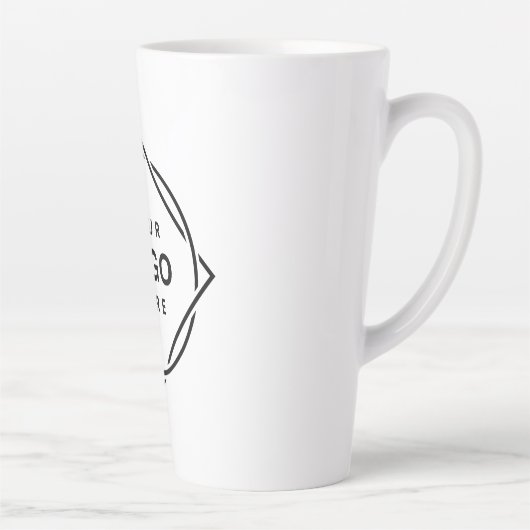 Elegante & Slanke Zwarte QR Code Latte Mok (Rechts)